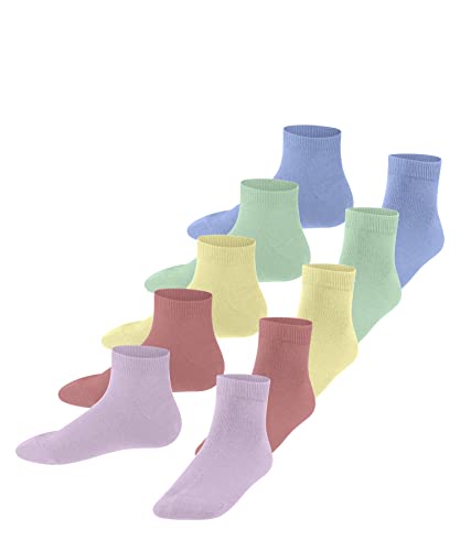 ESPRIT Unisex Kinder Sneakersocken Solid-Mix 5-Pack K SN Baumwolle kurz einfarbig 5 Paar, Mehrfarbig (Sortiment 0030), 27-30 von ESPRIT