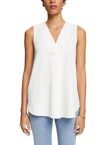 ESPRIT Ärmellose Bluse mit V-Ausschnitt von ESPRIT