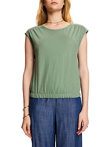 ESPRIT Damen 053EE1K331 T-Shirt, 266/PALE Khaki 2, XXL von ESPRIT