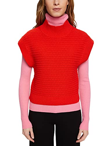 ESPRIT Damen 122EE1I311 Pullover, 630/RED, S von ESPRIT