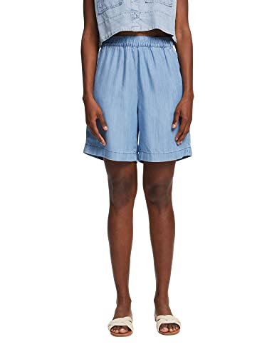 ESPRIT Damen Jeans-Shorts 052ee1c303, Blue Light Washed, 32 von ESPRIT