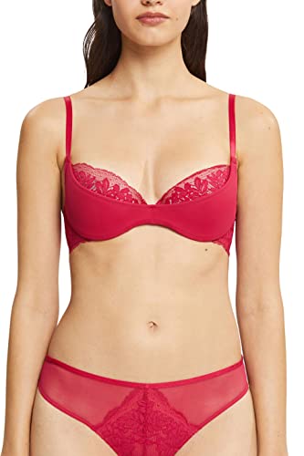 ESPRIT Bodywear Damen Seasonal LACE RCS Half Padded Bra Gepolsterter BH, PINK Fuchsia, 75 B von ESPRIT