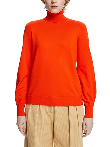 ESPRIT Damen 093EO1I318 Pullover, 880/BRIGHT ORANGE, S von ESPRIT