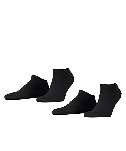 ESPRIT Herren Sneakersocken Basic Uni 2-Pack M SN Baumwolle kurz einfarbig 2 Paar, Schwarz (Black 3000), 39-42 von ESPRIT