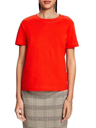 ESPRIT Damen 993ee1k308 T-Shirt, 630/Red, XS von ESPRIT