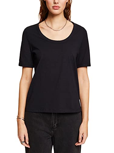 ESPRIT Damen 033ee1k326 T-Shirt, 001/Black, S von ESPRIT