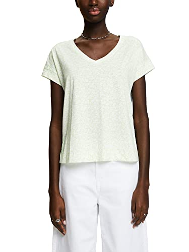 ESPRIT Damen 033ee1k335 T-Shirt, 323/Citrus Green 4, S von ESPRIT