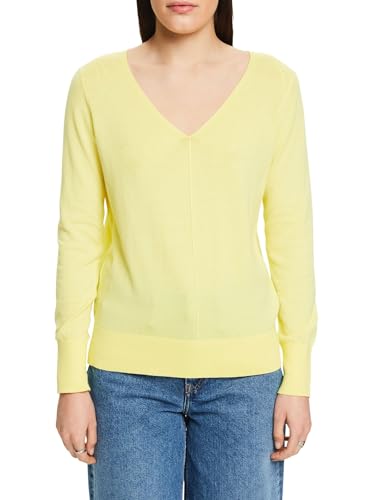 ESPRIT Damen 994ee1i304 Pullover, 770/Pastel Yellow, Large von ESPRIT