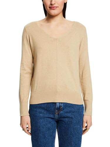 ESPRIT Damen 994ee1i304 Pullover, Sand, XL EU von ESPRIT