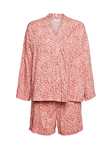 ESPRIT Damen Printed Woven CV pj a_c_ls Pyjamaset, Terracotta 3, 40 von ESPRIT