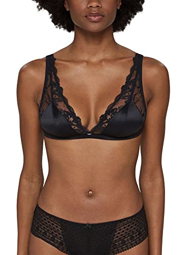 ESPRIT Damen Satin LACE Wireless Soft BH, Black, M von ESPRIT