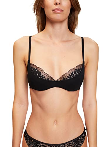 ESPRIT Bodywear Damen Seasonal LACE RCS Half Padded Bra Gepolsterter BH, Black, 80 B von ESPRIT