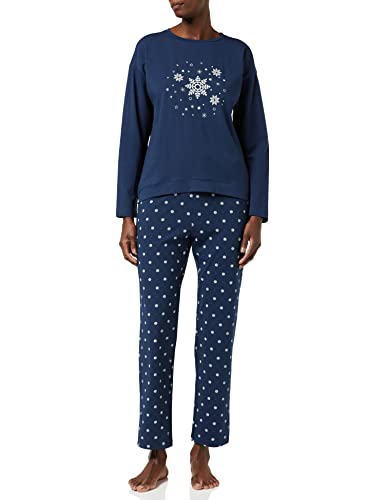 ESPRIT Damen X-mas Nw Sus Pyjama L-slv Pyjamaset, Ink, 34 von ESPRIT