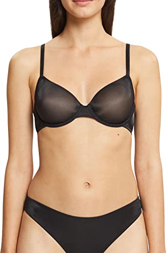 ESPRIT Damen Glossy Shimmer Underwire Bra Geformter BH, Black, 80 B von ESPRIT