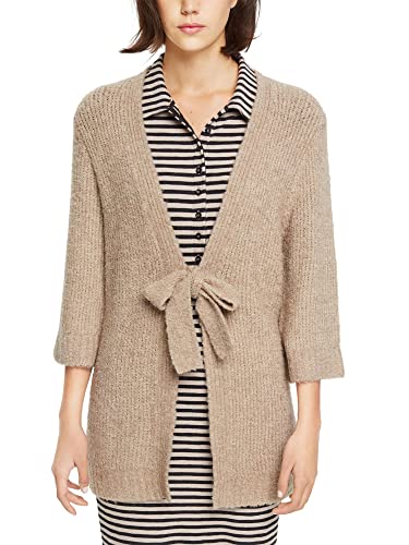 ESPRIT Damen 092ee1i302 Strickjacke, Light Taupe, L EU von ESPRIT