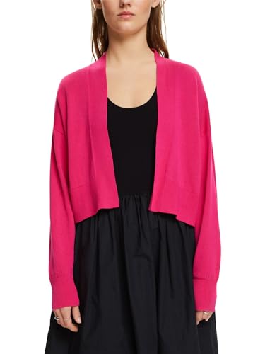 ESPRIT Damen 044ee1i316 Strickjacke, 660/Pink Fuchsia, Medium von ESPRIT