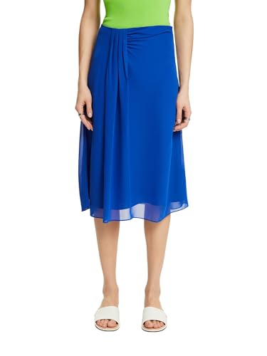 ESPRIT Damen 034ee1d317 Rock, 410/Bright Blue, Large von ESPRIT