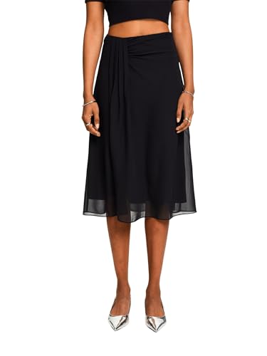 ESPRIT Damen 034ee1d317 Rock, 001/Black, Large von ESPRIT