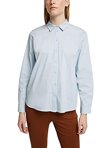 ESPRIT Collection Damen Bluse 011eo1f311, 440/Light Blue, 44 von ESPRIT