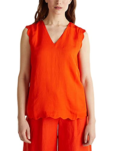 ESPRIT Collection Damen Bluse 050eo1f308, 825/Red Orange, 38 von ESPRIT