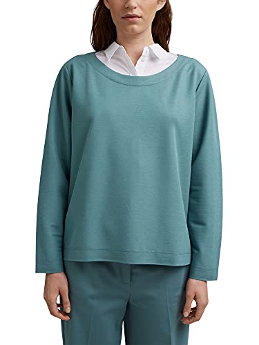 ESPRIT Collection Damen Sweatshirt 031eo1j303, 460/Dark Turquoise, XL von ESPRIT