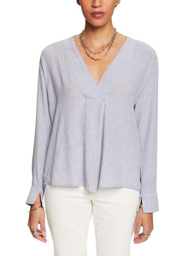 ESPRIT Damen 994ee1f305 Bluse, 448/Light Blue Lav, Large von ESPRIT