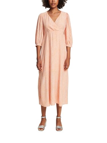 ESPRIT Damen 024EE1E331 Kleid, 853/PASTEL ORANGE 4, 32 von ESPRIT
