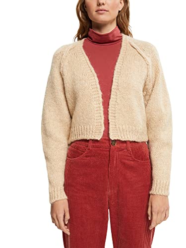 ESPRIT Damen 102EE1I312 Strickjacke, 289/SAND 5, L von ESPRIT