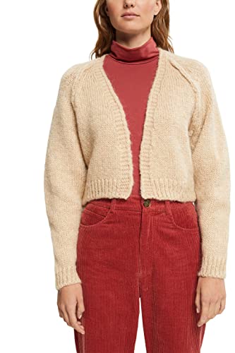 ESPRIT Damen 102EE1I312 Strickjacke, 289/SAND 5, L von ESPRIT