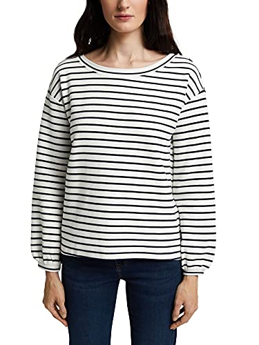 ESPRIT Damen 011EE1J310 Sweatshirt, Off White, XS von ESPRIT