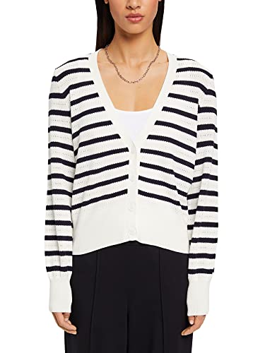 ESPRIT Damen 023CC1I302 Strickjacke, 112/OFF White 3, S von ESPRIT