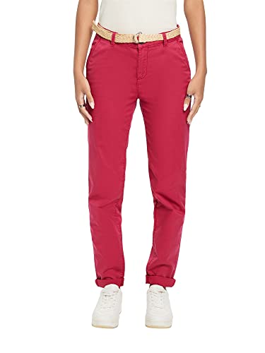 ESPRIT Damen 023EE1B333 Hose, Dark Pink, 30/34 von ESPRIT