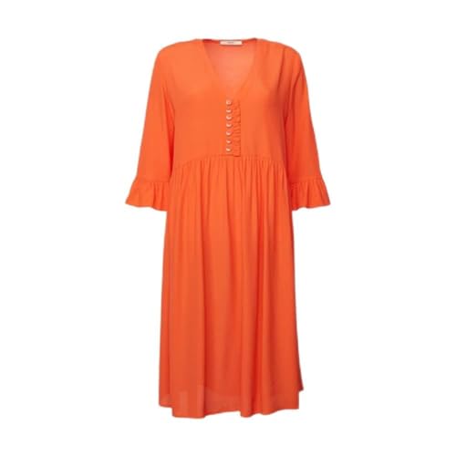 ESPRIT Damen 023ee1e313 Kleid, 635/Orange Red, 40 von ESPRIT