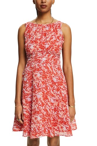 ESPRIT Damen 024EE1E354 Kleid, 854/PASTEL ORANGE 5, 32 von ESPRIT