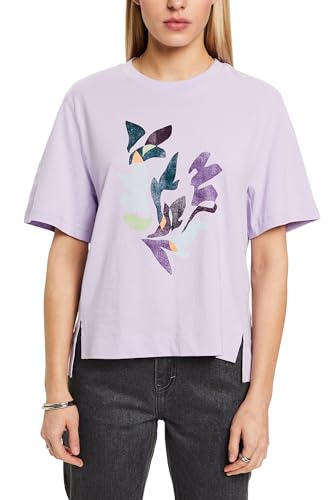 ESPRIT Damen 024EE1K320 T-Shirt, 570/LAVENDER, M von ESPRIT