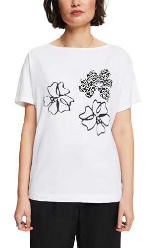 ESPRIT Damen 024EE1K324 T-Shirt, 100/WHITE, XXL von ESPRIT