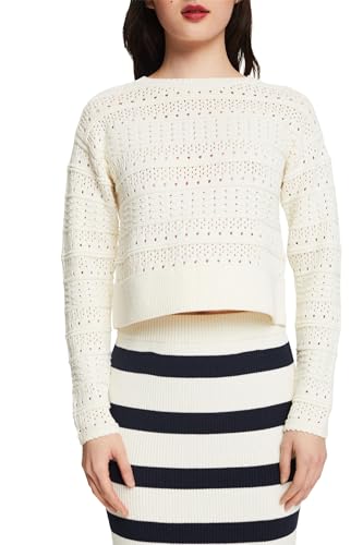 ESPRIT Damen 024ee1i324 Pullover, 055/Ice, L von ESPRIT