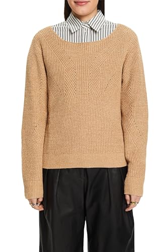 ESPRIT Damen 024ee1i343 Pullover, 270/Beige, M von ESPRIT