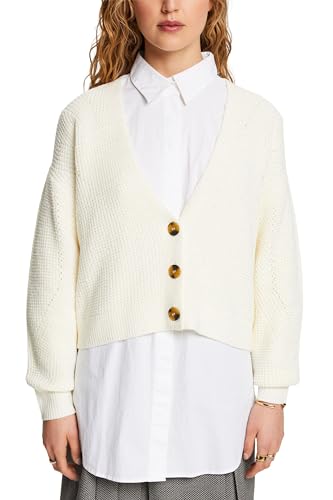 ESPRIT Damen 024ee1i344 Strickjacke, 055/Ice, M von ESPRIT