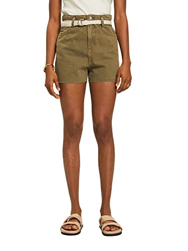 ESPRIT Damen 033CC1C301 Shorts, 350/KHAKI Green, 27 von ESPRIT