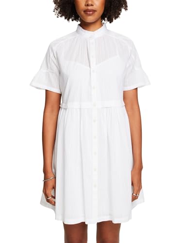 ESPRIT Damen 034EE1E317 Kleid, 100/WHITE, 40 von ESPRIT