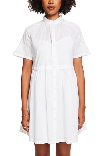 ESPRIT Damen 034EE1E317 Kleid, 100/WHITE, 40 von ESPRIT