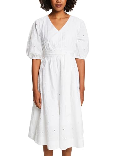 ESPRIT Damen 034ee1e353 Kleid, 100/White, 36 von ESPRIT