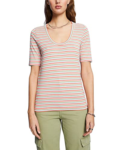 ESPRIT Damen 043CC1K304 T-Shirt, 871/CORAL ORANGE 2, XS von ESPRIT