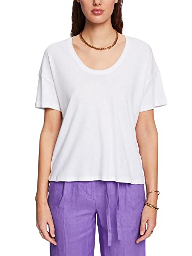 ESPRIT Damen 043CC1K307 T-Shirt, 100/WHITE, XXL von ESPRIT