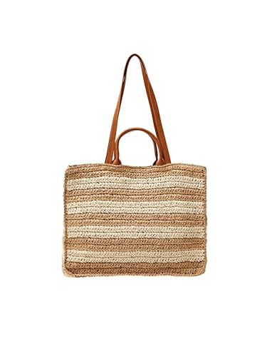 ESPRIT Große Tote Bag aus gehäkeltem Papierstroh von ESPRIT