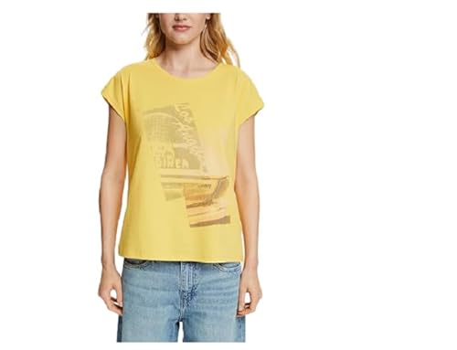 ESPRIT Damen 044EE1K321 T-Shirt, Gelb, X-Small von ESPRIT