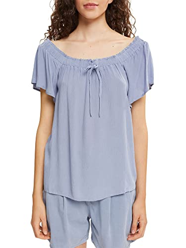 ESPRIT Damen Bluse 052ee1f316, Light Blue Lavender, S von ESPRIT