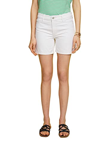 ESPRIT Damen 053CC1C308 Jeans-Shorts, 100/WHITE, 30 von ESPRIT