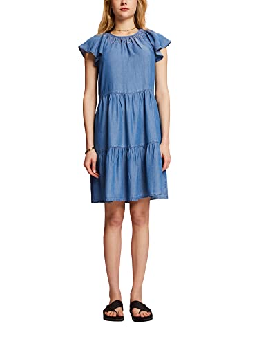 ESPRIT Damen 053CC1E312 Kleid, 902/BLUE MEDIUM WASH, XXS von ESPRIT